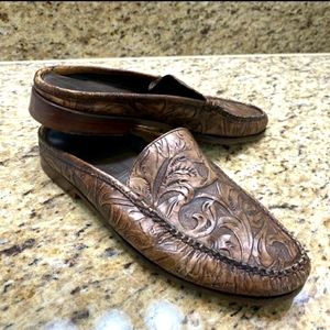 Cole Haan Leather Embossed Mules